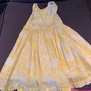 Mini Boden Yellow Floral dress 3-4yr